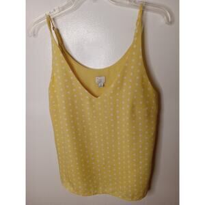 A New Day-Women's Size Small Yellow Polka Dot Essential Tank Top. Summer, Fun